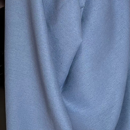 Blue "Denim" Brussels Washer Linen- Rayon Blend Fabric- 52" Wide