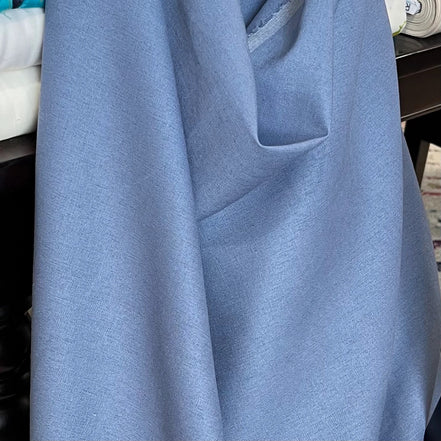 Blue "Denim" Brussels Washer Linen- Rayon Blend Fabric- 52" Wide