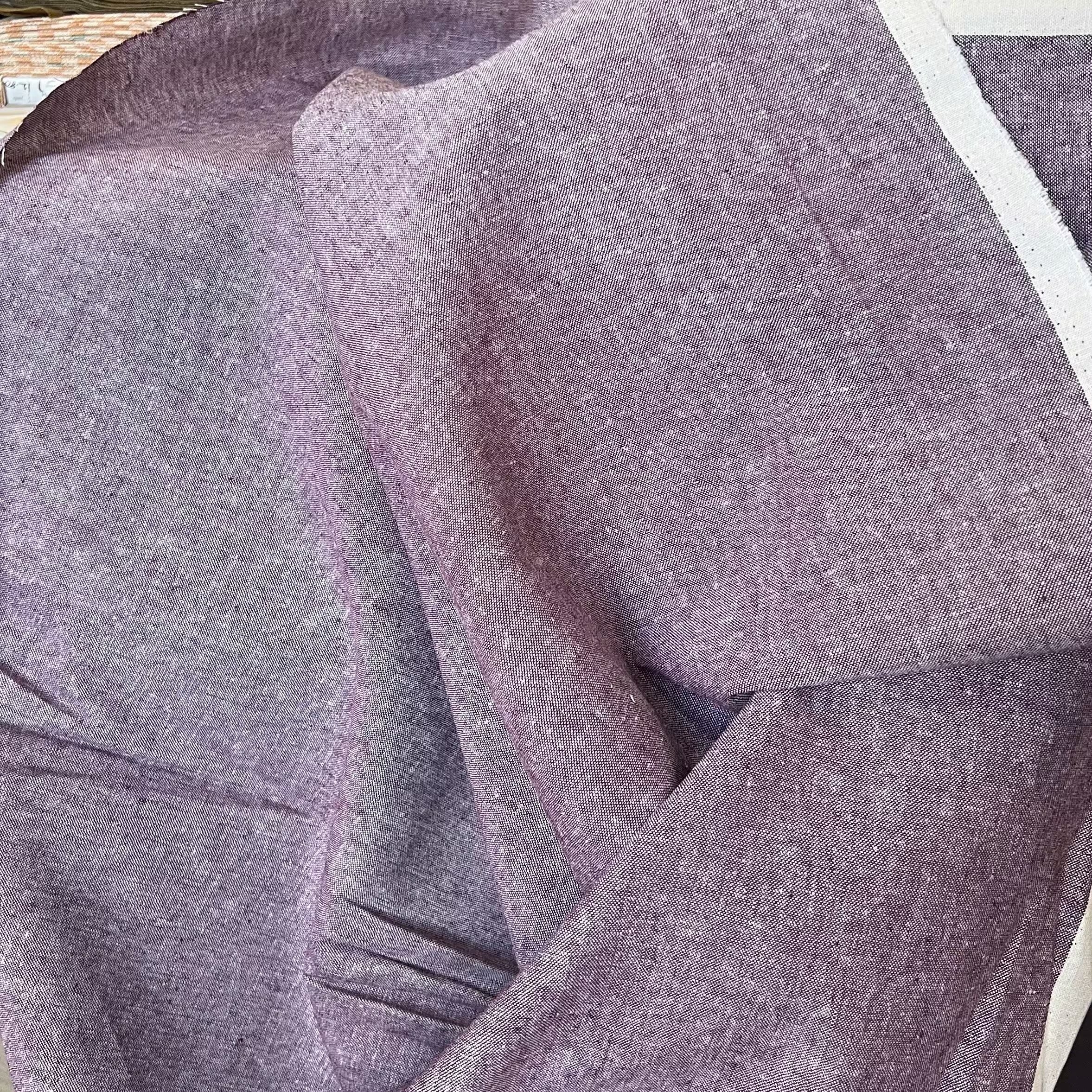 Essex Yarn Dyed Linen- Cotton Blend- Purple “Eggplant