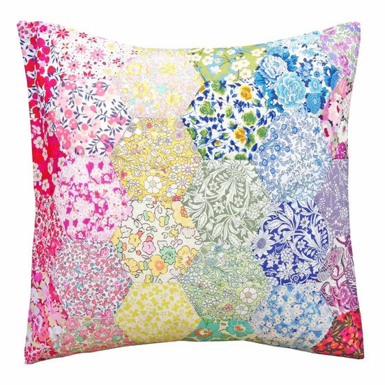 Alice Caroline- Liberty Tana Lawn® Fabric Rainbow Epp Hexagon Cushion Kit