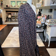 Windy Night- Rust (Red-Brown), Ecru on Dark Navy- Viscose- Atelier Brunette France