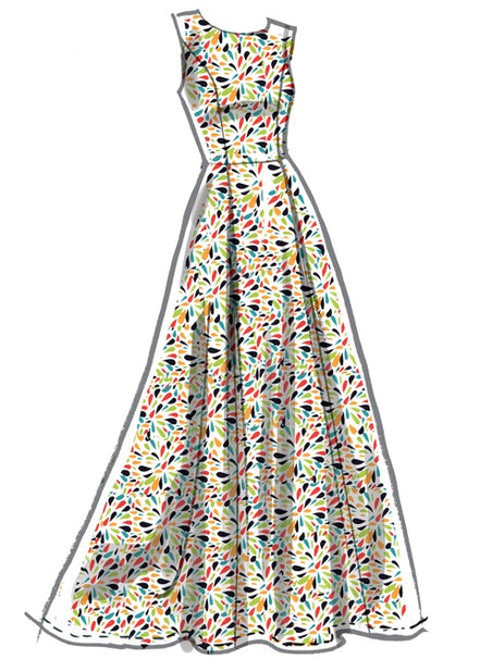 McCall's Sewing Pattern Misses' Pleated-Skirt Dresses- M8060- 6-8-10-12-14
