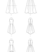 McCall's Sewing Pattern Misses' Pleated-Skirt Dresses- M8060- 6-8-10-12-14