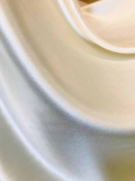 Ivory 100% Silk 4-Ply Crepe Back Satin (1802)