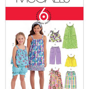 McCall's Sewing Pattern Children's/Girls' Gathered Tops, Dresses, Shorts and Pants- M5797- 3-4-5-6-