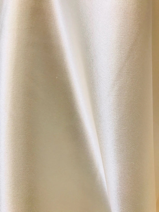 Ivory 100% Silk 4-Ply Crepe Back Satin (1802)