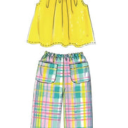 McCall's Sewing Pattern Children's/Girls' Gathered Tops, Dresses, Shorts and Pants- M5797- 3-4-5-6-