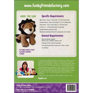 Larry the Lion Paper Pattern By Funky Friends Factory- Making Stuffed Toy Lion