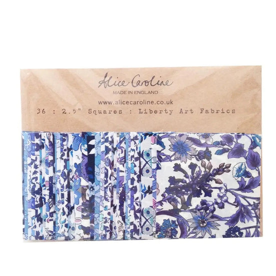 Alice Caroline- 36 Pcs Liberty Tana Lawn Mixed Colours 2.5″ Charm Squares
