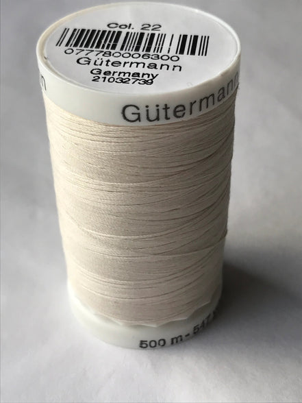 Gutermann Sew-All Thread 500m/547y EGGSHELL #22 (1 SPOOL)