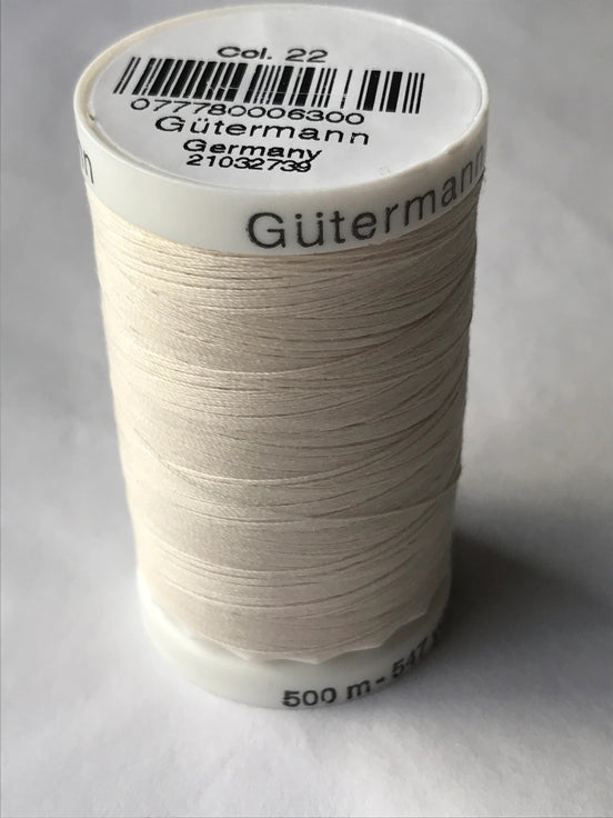 Gutermann Sew-All Thread 500m/547y EGGSHELL #22 (1 SPOOL)