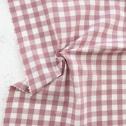 Camp Gingham- “Tulipwood” Deep Mauve- Fableism- 44” Wide- Cotton Woven- 3/8” Squares
