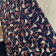 Windy Night- Rust (Red-Brown), Ecru on Dark Navy- Viscose- Atelier Brunette France
