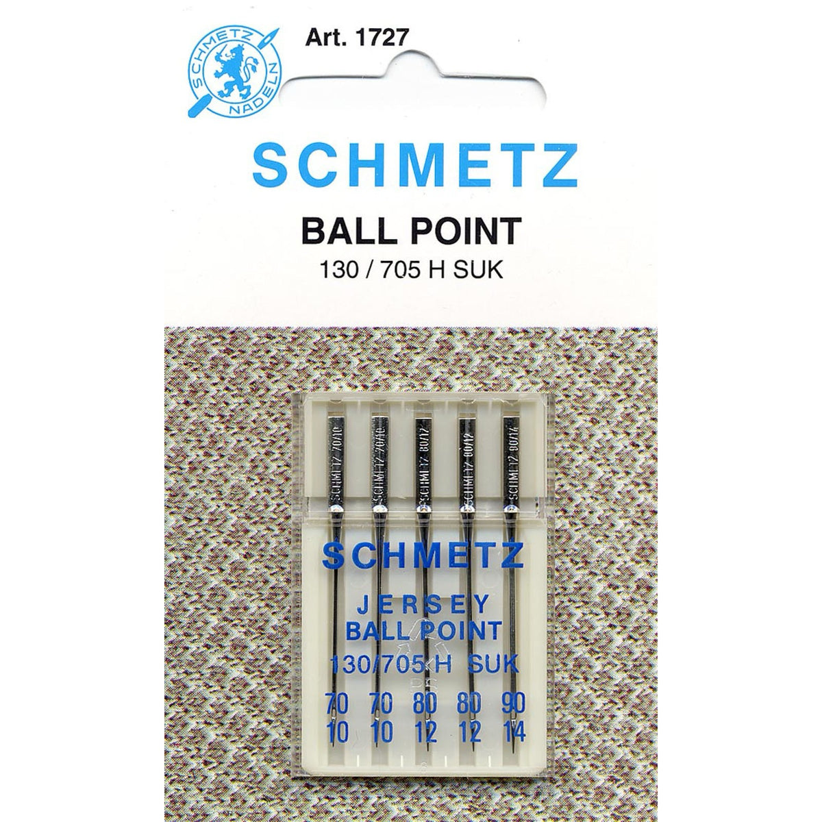 Schmetz Ball Point Needles Assorted Sizes, 5 CT (#1727)