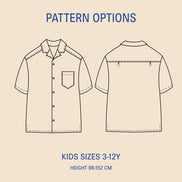 Kids' Tropical Shirt Paper Pattern- Wardrobe By Me- Sizes 3-12