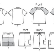 McCall's Sewing Pattern Children's/Boys' Shirt, Top and Shorts- M6548- (3-4-5-6), (7-8-10-12-14)
