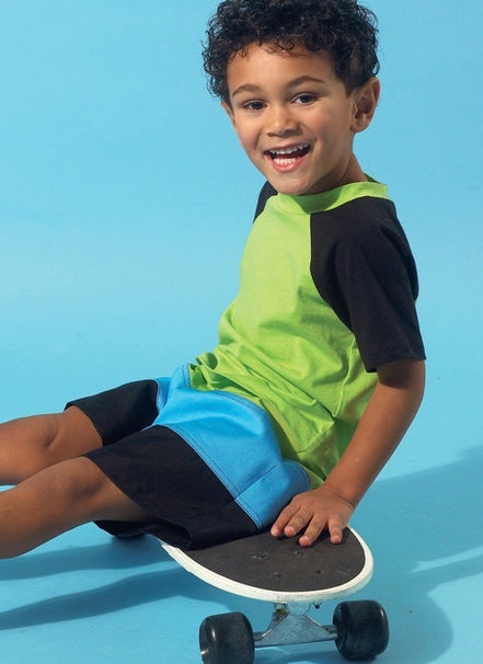 McCall's Sewing Pattern Children's/Boys' Shirt, Top and Shorts- M6548- (3-4-5-6), (7-8-10-12-14)