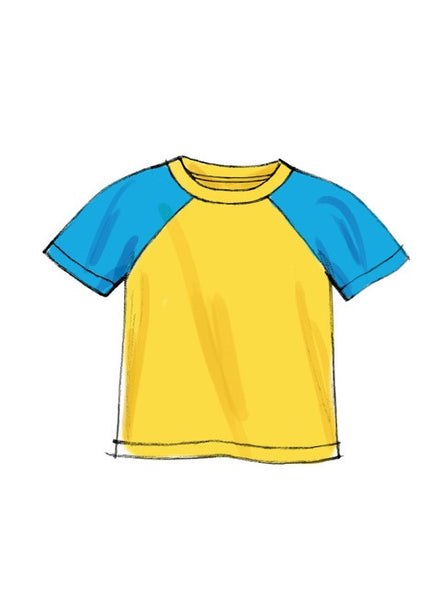 McCall's Sewing Pattern Children's/Boys' Shirt, Top and Shorts- M6548- (3-4-5-6), (7-8-10-12-14)