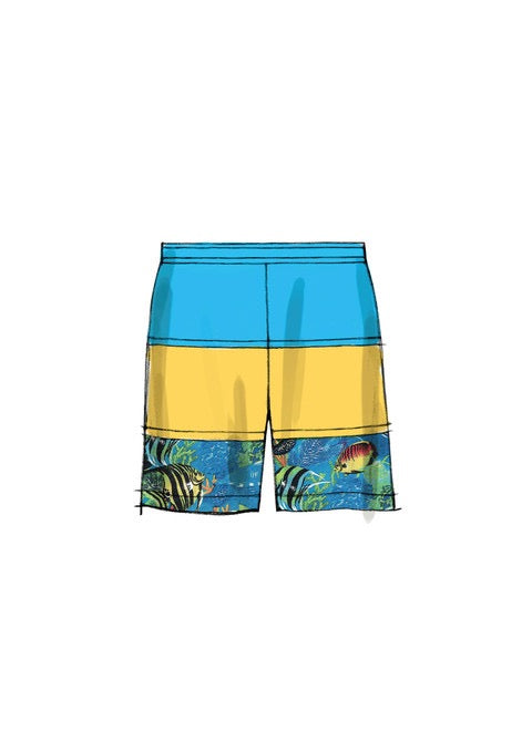 McCall's Sewing Pattern Children's/Boys' Shirt, Top and Shorts- M6548- (3-4-5-6), (7-8-10-12-14)