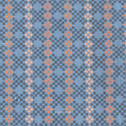 Woven Cotton Fabric- “Mosaic- Blue”- Lucky Loom- Fableism- 44” Wide