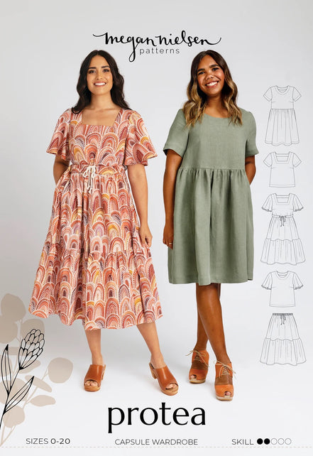 Protea Capsule Wardrobe- Megan Nielsen Paper Pattern