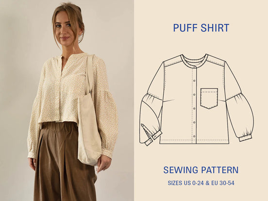 Puff Shirt- Wardrobe By Me- Paper Pattern- Sizes 0-24
