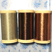 Sajou Assortment #1 Box- Metallic Classic Tones- 12 Spools- Fil au Chinois