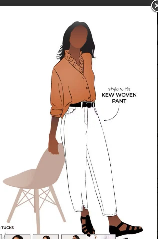 Francesca Woven Shirt- Style Arc Paper Pattern- Sizes 4-16