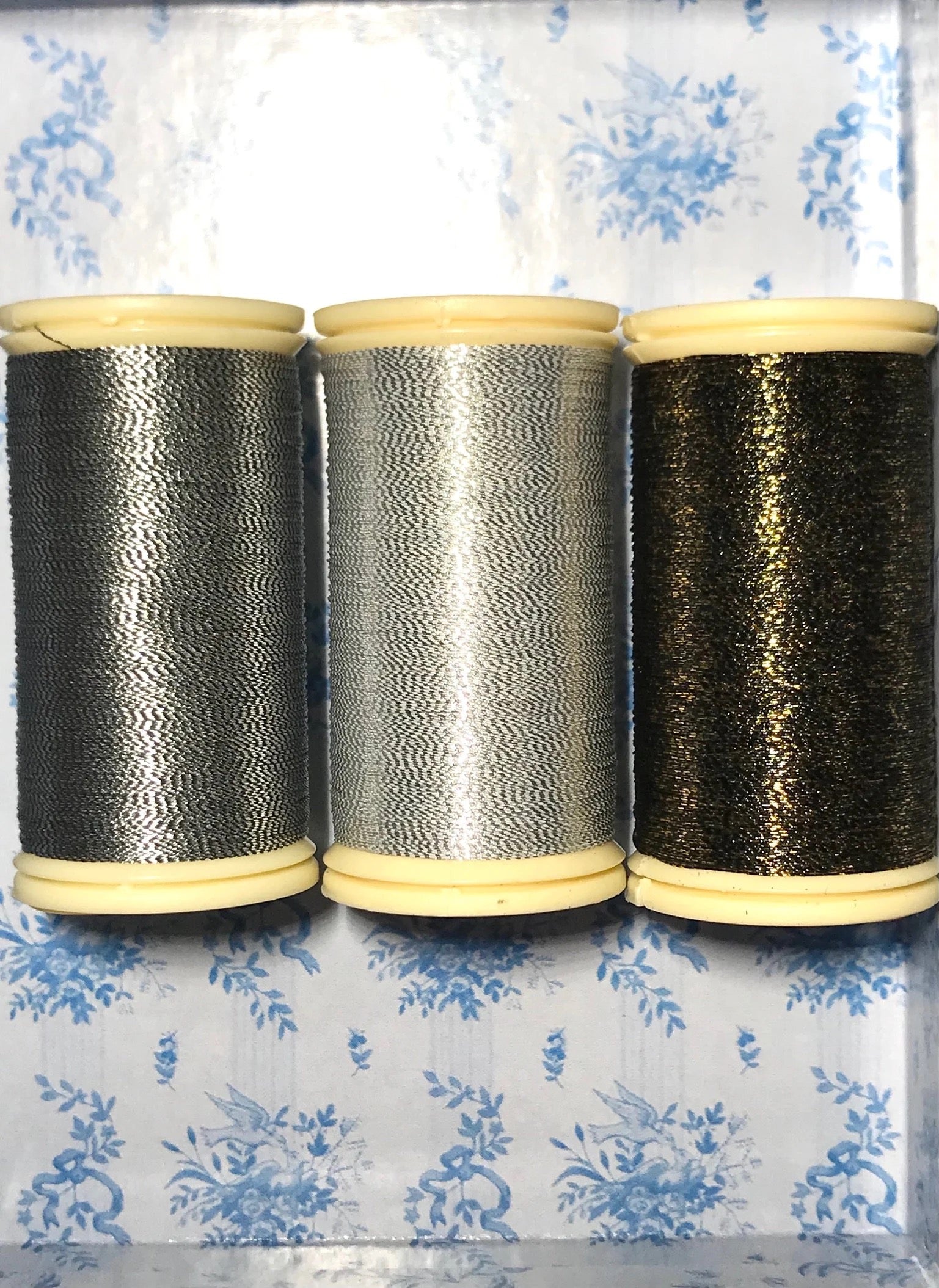 Sajou Assortment #1 Box- Metallic Classic Tones- 12 Spools- Fil au Chinois