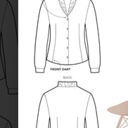 Francesca Woven Shirt- Style Arc Paper Pattern- Sizes 4-16