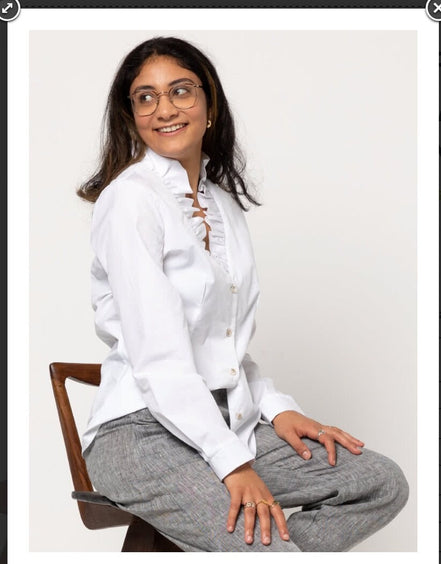 Francesca Woven Shirt- Style Arc Paper Pattern- Sizes 4-16