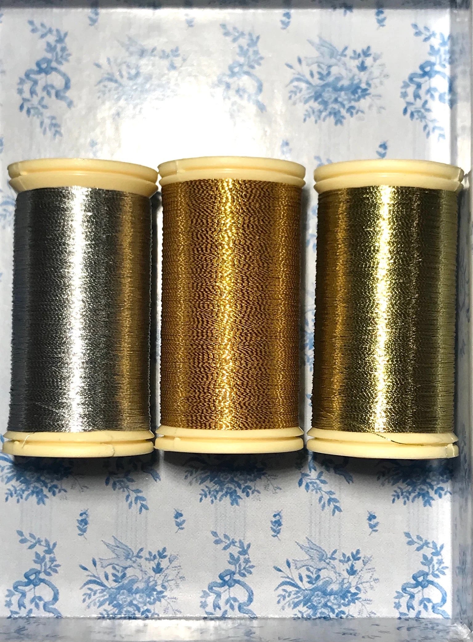 Sajou Assortment #1 Box- Metallic Classic Tones- 12 Spools- Fil au Chinois