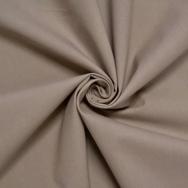 Gray- Brown/ Taupe- “Shroom"- 100% Organic Cotton Poplin- 44” Wide