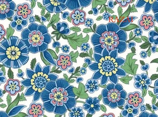 Liberty London- Razai- Blue Tana Lawn Cotton