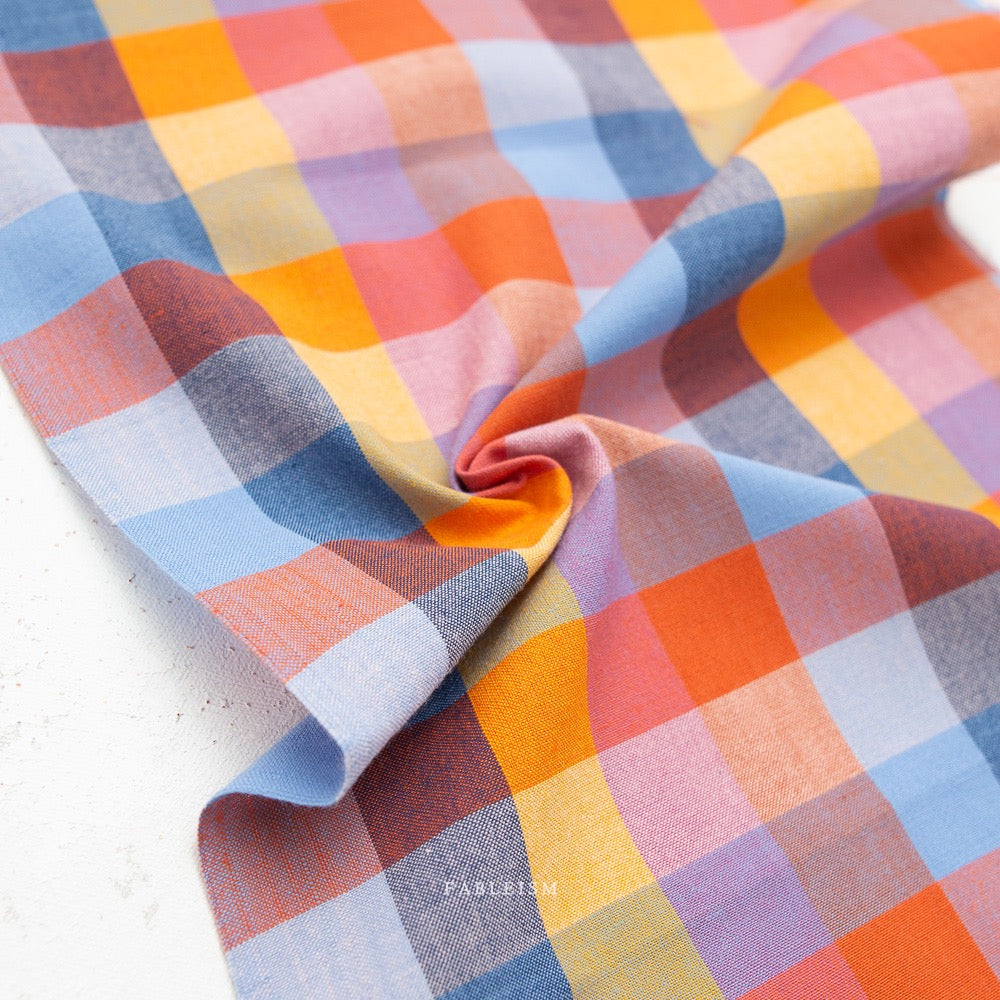 1 Inch Happy Checkers Cornucopia- Fine and Dandy- Fableism- Woven Cotton- 44