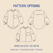 Puff Shirt- Wardrobe By Me- Paper Pattern- Sizes 0-24