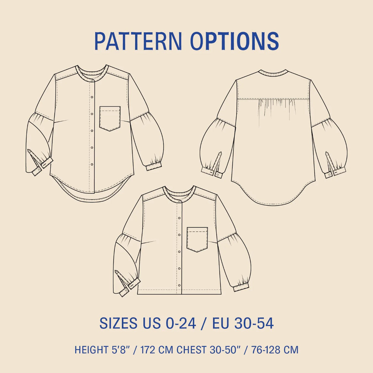 Puff Shirt- Wardrobe By Me- Paper Pattern- Sizes 0-24