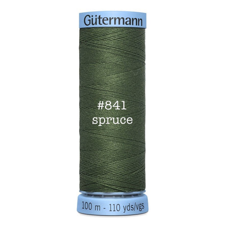 Gutermann Silk Thread 100m/110y Spruce #841 (1 SPOOL)
