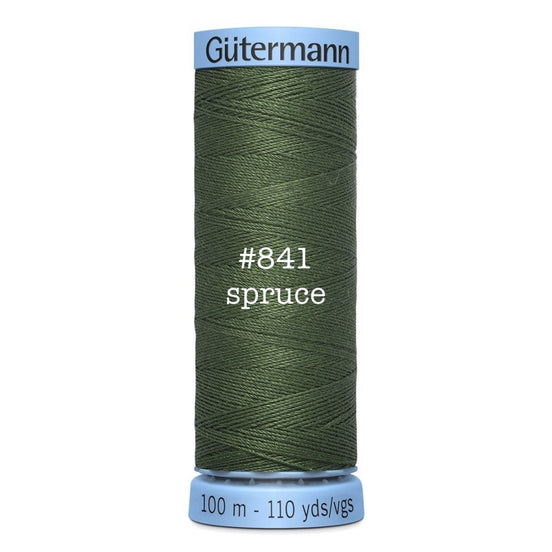 Gutermann Silk Thread 100m/110y Spruce #841 (1 SPOOL)