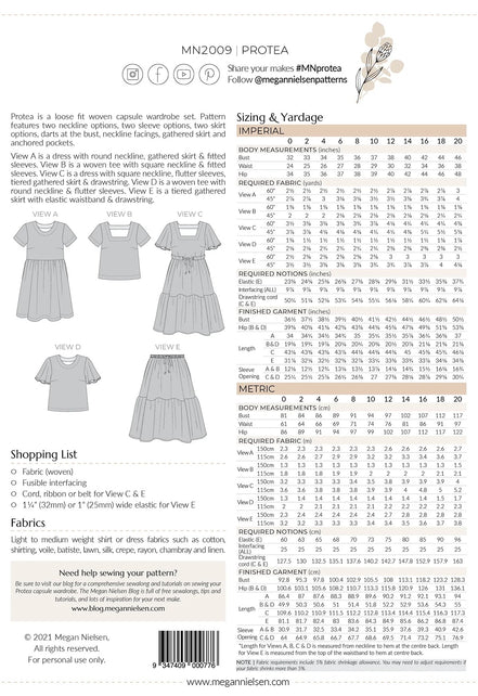 Protea Capsule Wardrobe- Megan Nielsen Paper Pattern