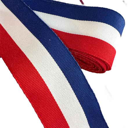 France- Red, White, Blue- Grosgrain Ribbon- 38MM or 1.5” Wide