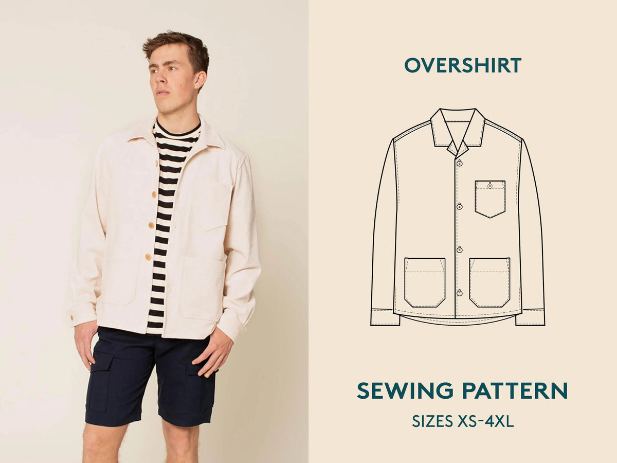 Overshirt Jacket (Mens)- Wardrobe By Me- Paper Pattern- Sizes 2XS-4XL