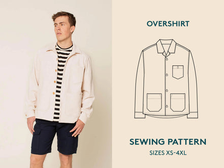 Overshirt Jacket (Mens)- Wardrobe By Me- Paper Pattern- Sizes 2XS-4XL