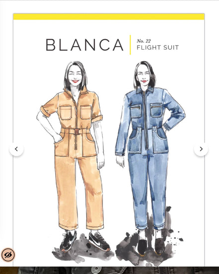 Blanca Flight Suit- Closet Core Paper Pattern- Size 0 - 20