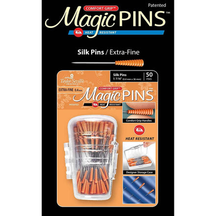 Magic Pins- Silk Pins / EXTRA Fine- 1-7/16” (50 or 100 Count)- Taylor Seville