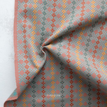 Beautiful Woven Cotton Fabric- “Mosaic- Hidden Spring