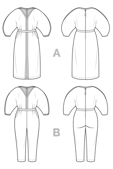 Jo Dress & Jumpsuit- Closet Core Paper Pattern