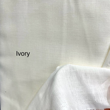 Ivory Handkerchief Linen Cotton Blend- 53" Wide