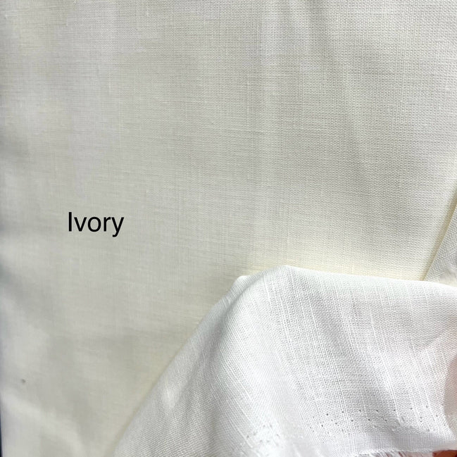 Ivory Handkerchief Linen Cotton Blend- 53" Wide