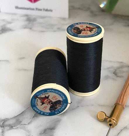 Sajou- No. 180 Black GLOVING THREAD- Fil a gant au Chinois- Spool (150m) or Cone (1000m)
